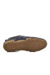 Navy Blue Genuine Leather Mens Casual Shoes 325-SM