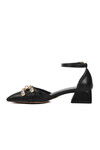 Black Stoned Womens Evening Shoes 326184 Z