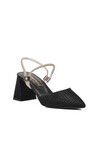 Black Thick Heeled Womens Evening Shoes 328139 Z