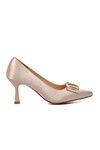 Beige Thin Heeled Womens Evening Shoes 357088 Z