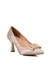 Beige Thin Heeled Womens Evening Shoes 357088 Z