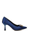Navy Blue Thin Heeled Womens Evening Shoes 357088 Z