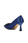 Navy Blue Thin Heeled Womens Evening Shoes 357088 Z