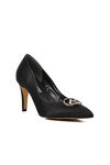 Black Thin Heeled Womens Evening Shoes 377101 Z