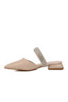 Beige Stone Embroidered Womens Evening Shoes 417578 Z
