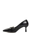 Black Patent Leather Womens High Heel Shoes 458296 Z