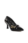 Black Patent Leather Womens High Heel Shoes 458296 Z