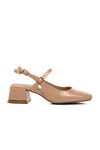 Nude Patent Leather Womens High Heel Shoes 519015 Z