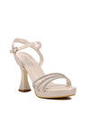Womens Evening Shoes with Pearl Stone Heels 529224 Z