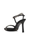 Black Thin Heeled Stoned Womens Evening Shoes 543117 Z