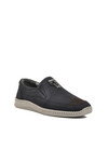 Navy Blue Nubuck Genuine Leather Mens Casual Shoes 619 M