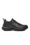 Black Genuine Leather Orthopedic Mens Casual Shoes 6366 M