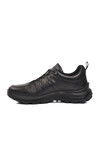 Black Genuine Leather Orthopedic Mens Casual Shoes 6366 M