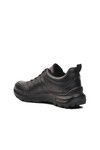 Black Genuine Leather Orthopedic Mens Casual Shoes 6366 M