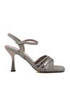 Platinum Thin Heeled Womens Evening Shoes 655307 Z