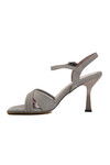 Platinum Thin Heeled Womens Evening Shoes 655307 Z