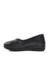 Black Genuine Leather Anatomic Womens Casual Shoes 7474 Z
