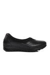 Black Genuine Leather Anatomic Womens Casual Shoes 7507-1 Z