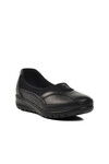 Black Genuine Leather Anatomic Womens Casual Shoes 7507-1 Z