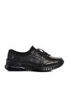 Black Genuine Leather Anatomic Womens Casual Shoes 9513 Z