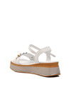 White Genuine Leather Womens Sandals 9716 Z