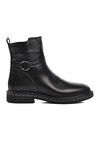 Black Genuine Leather Anatomical Womens Boots 9856 Z