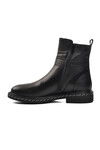 Black Genuine Leather Anatomical Womens Boots 9856 Z