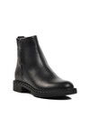Black Genuine Leather Anatomical Womens Boots 9894 Z