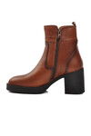 Tan Genuine Leather Anatomical Womens High Heel Boots 9895 Z