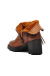 Tan Genuine Leather Anatomical Womens High Heel Boots 9895 Z