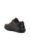 Black Genuine Leather Orthopedic Mens Casual Shoes 28797 M