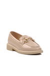 Beige Patent Leather Womens Casual Shoes 261161 Z
