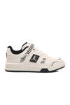 White Velcro Unisex Kids Sneakers King Short F