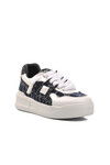 Navy Blue White Genuine Leather Mens Sneaker Premium 1306 M