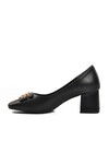 Black Skin Womens High Heel Shoes 312237 Z