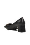 Black Skin Womens High Heel Shoes 312237 Z