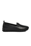 Black Genuine Leather Anatomic Womens Casual Shoes 9059-25K Z