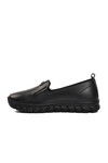 Black Genuine Leather Anatomic Womens Casual Shoes 9059-25K Z