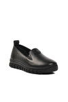 Black Genuine Leather Anatomic Womens Casual Shoes 9059-25K Z