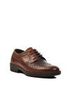 Tan Genuine Leather Orthopedic Mens Classic Shoes 3912 M