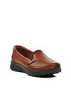 Tan Genuine Leather Anatomic Womens Casual Shoes 040 Z