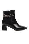 Black Patent Leather Polyurethane Womens Boots 266 Z