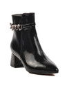 Black Patent Leather Polyurethane Womens Boots 266 Z
