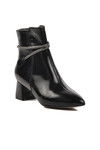 Black Patent Leather Polyurethane Womens Boots 267 Z