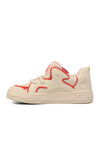 Beige-Red Womens Sneaker BNI-10100 Z