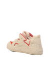 Beige-Red Womens Sneaker BNI-10100 Z