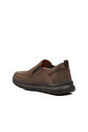 Brown Nubuck Genuine Leather Mens Casual Shoes 207005 M