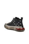 Black Mens Genuine Leather Hi Sneaker 152-18220 M