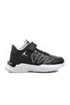 Black and White Unisex Kids Basketball Shoes 1522 F