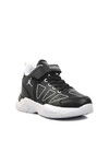 Black and White Unisex Kids Basketball Shoes 1522 F